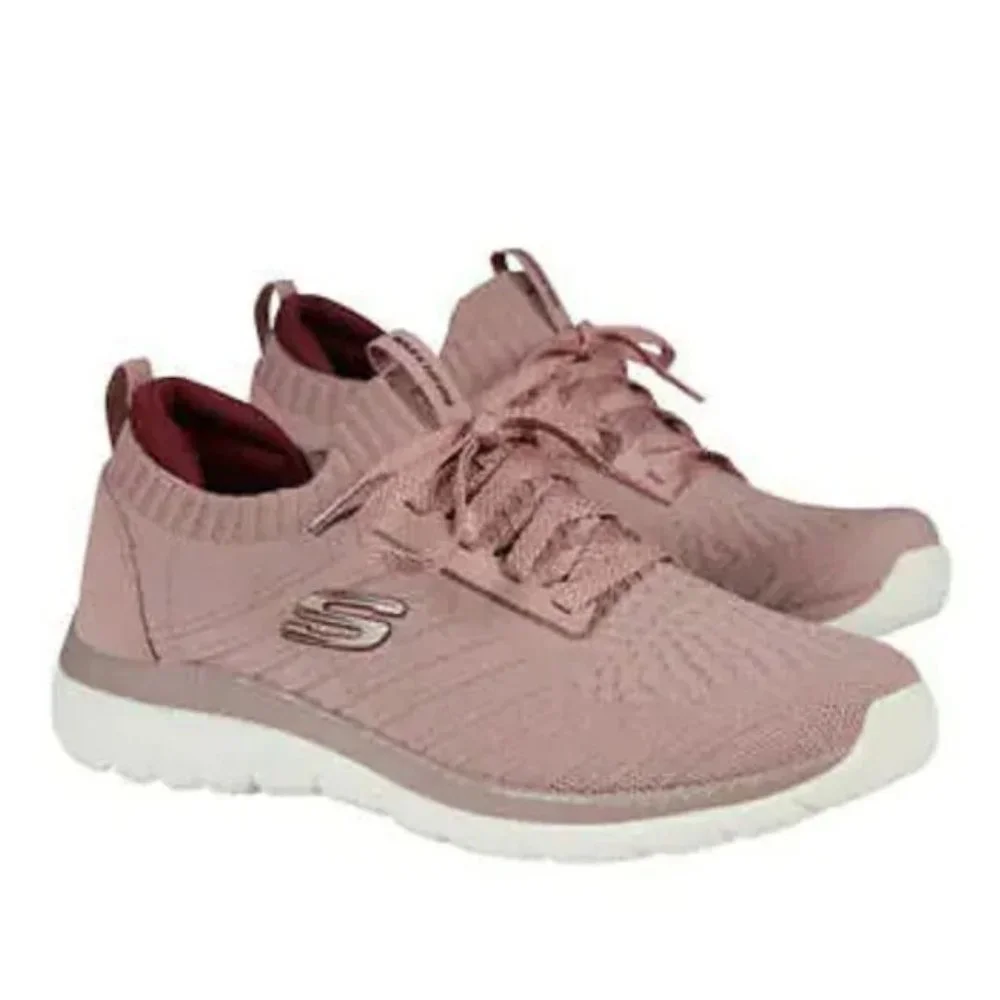 Skechers Women Bountiful Creative Running Sport Shoes--Mauve - Picture 1 of 8